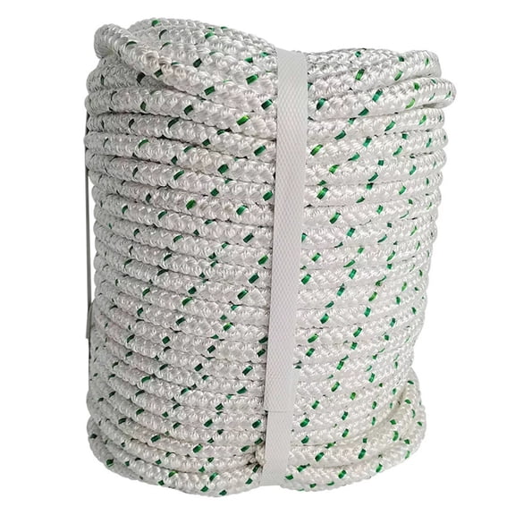 Double Braid Polyester Rope 1544Lbs Breaking Strength 3/8" 200' Bull Rope, High Strength, Low Stretch, Torque Free