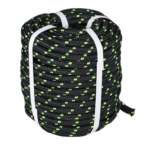 Double Braid Polyester Rope 6180Lbs Breaking Strength 1/2"  150' Bull Rope, High Strength, Low Stretch, Torque Free