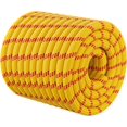 thumbnail image 1 of Double Braided Arborist Rigging Rope - 1/2 in X 100 ft 48 Strands Outdoor Pulling Heavy Duty Polyester Bull Rope for Swing Tree Work Camping Rescue Hiking - Yellow, 1 of 12