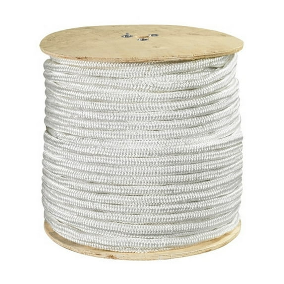 Double Braided Nylon Rope White 1/2" X 600' Spool