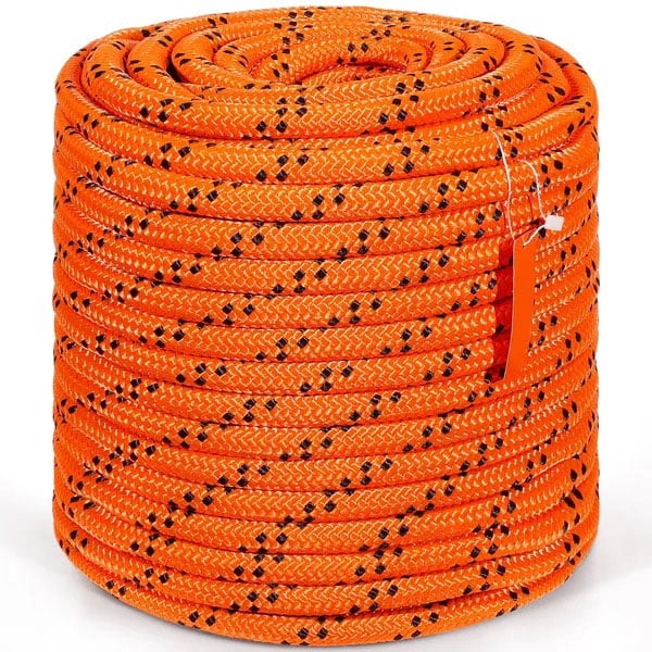 Double Braided Polyester Rope, Breaking Strength Outdoor Rope, Arborist Rigging Rope for Rock Hiking Camping Swing Rappelling Rescue