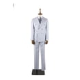 thumbnail image 1 of Double Breasted Suit, Blue Double Button Woven Fabric Men's Stylish Suit, 1 of 5