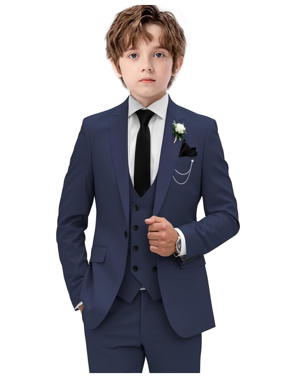 Double Breasted Suit for Boy Slim Fit 4 Piece Suit Suits Formal Prom Suits