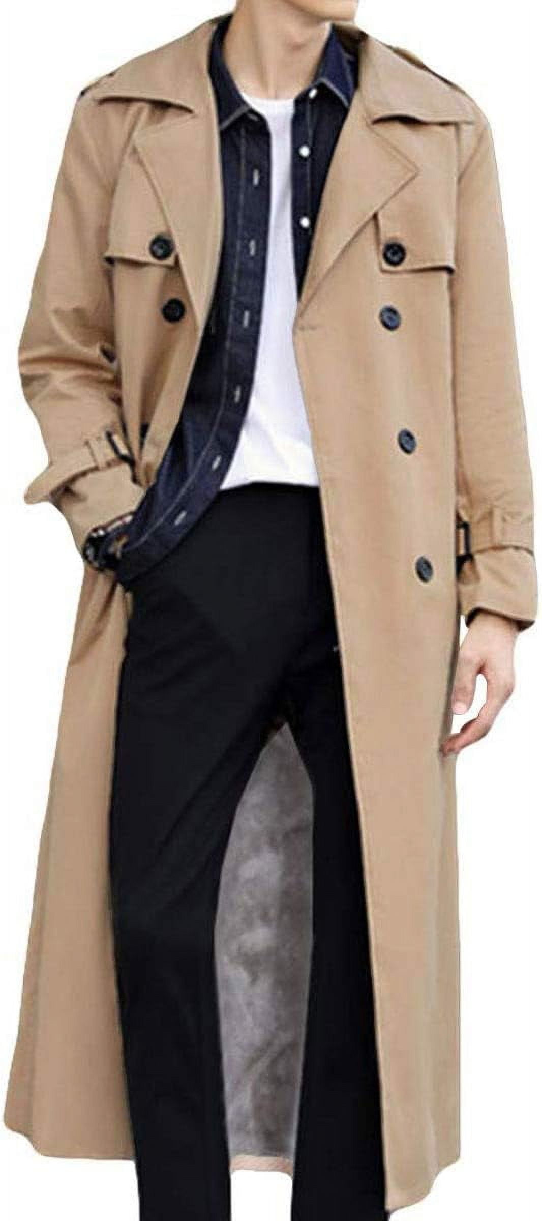 Frontwalk Ladies Belted Long Sleeve Trench Coats Double Breasted Casual  Wool Pea Coat Women Notch Lapel Travel Overcoats Blue 3XL 