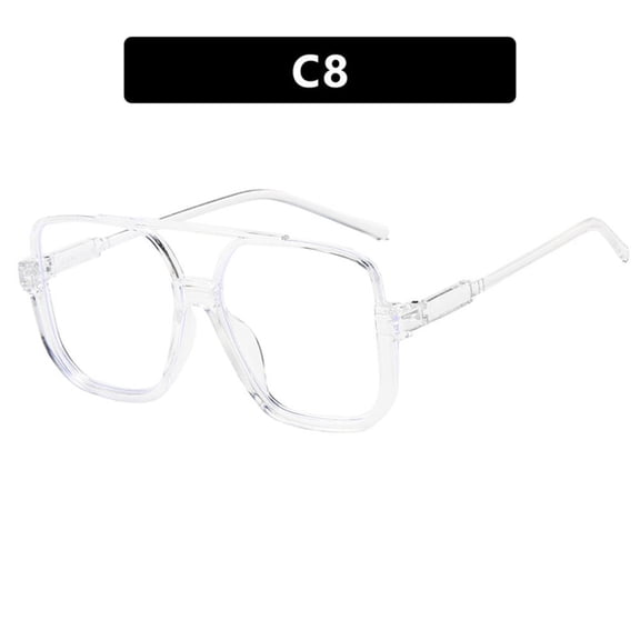 Double-Bridge Half-Frame Sunglasses European & American Style Square Fashion Sunglasses for Women