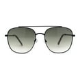 thumbnail image 1 of Double Bridge Rectangular Officer Color Gradient Metal Sunglasses Black Green, 1 of 4