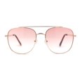 thumbnail image 1 of Double Bridge Rectangular Officer Color Gradient Metal Sunglasses Gold Pink, 1 of 4