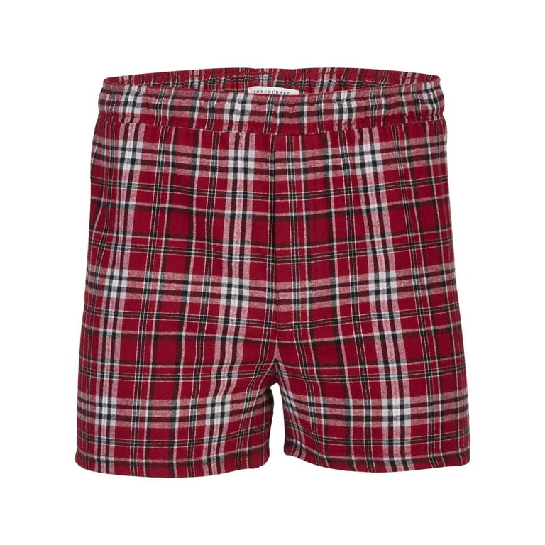 Boxercraft Men's 100% Cotton Double-Brushed Flannel Boxer