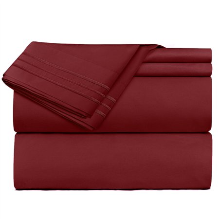 Double Brushed Soft Microfiber Hotel Style Bed Sheets, Deep Pocket Sheet Set