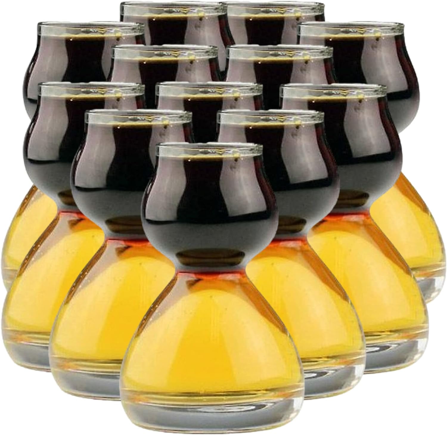 Double Bubble Layered PLASTIC Shot Glass Plus Recipe Card Clear Chaser Shot Glass Jigger For