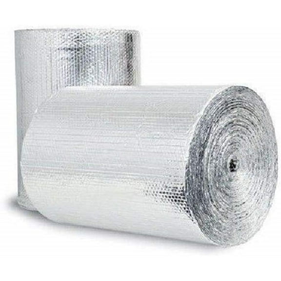 Double Bubble Reflective Insulation (24 inch X 10 Ft Roll) Industrial Strength, Grade, No Tear, Radiant Barrier Wrap for Weatherproofing Attics, Windows, Garages, RV's, Ducts & More! .