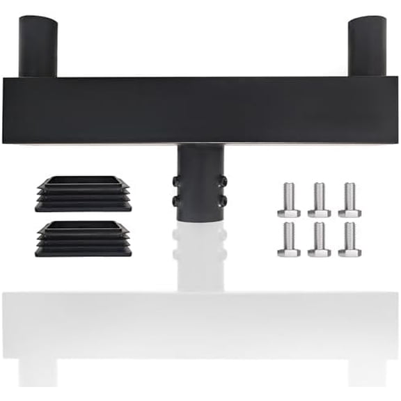 Double Bullhorn Light Mounting Bracket, 20.8 inMounting Bracket with Round Pole, 2-3/8 in Tenon Adapters, 180-Degree Arm for LED Parking Lot Lights, Shoebox Lights$$Tools & Hardware Other