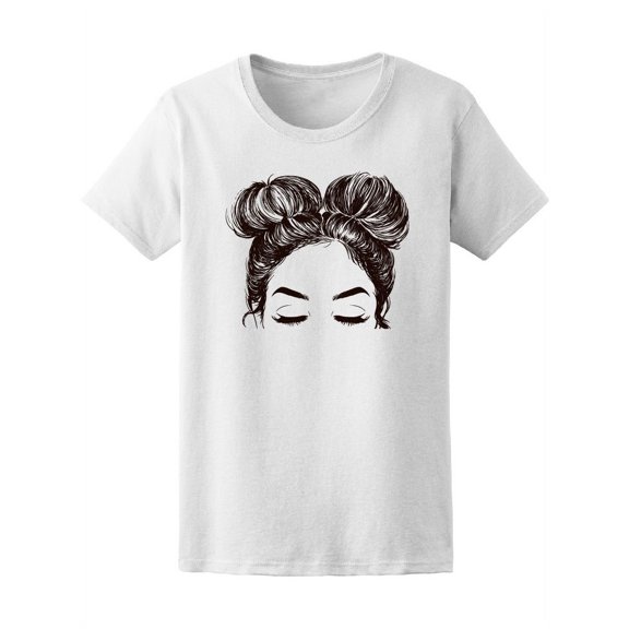 Double Bun Hairstyle Girl Women's Tee - Image by Shutterstock