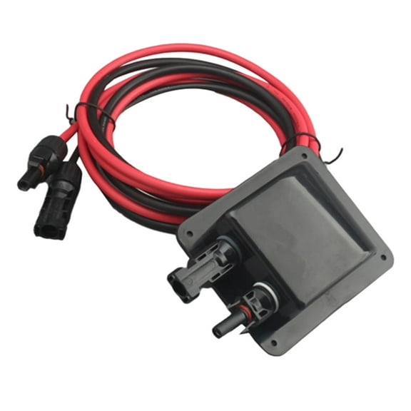 Double Cable Entry Port Solar Roof Set Accessory for Campers Waterproof ABS With 10ft 10AWG Photovoltaic Wire Use