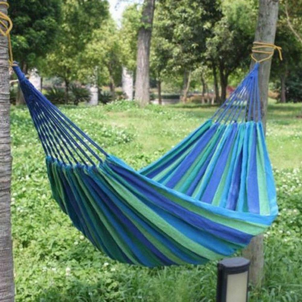 Amaca Bo Garden Santa Barbara Con Aste - Spaziosa, In Cotone E Poliestere, Per Interni Ed Esterni, 120 Cm - 2
