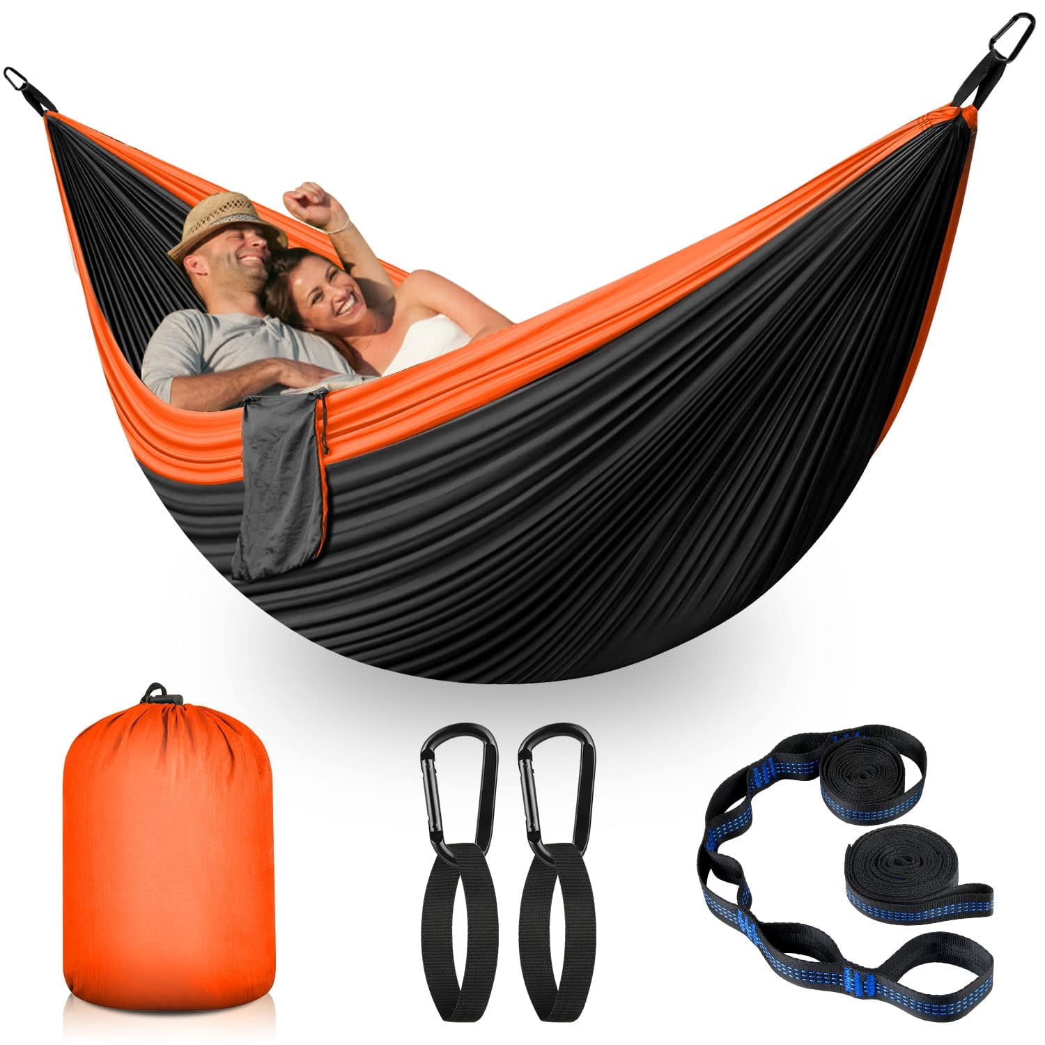 Double Camping Hammock - Outdoor Portable Nylon Hammock with 401lbs