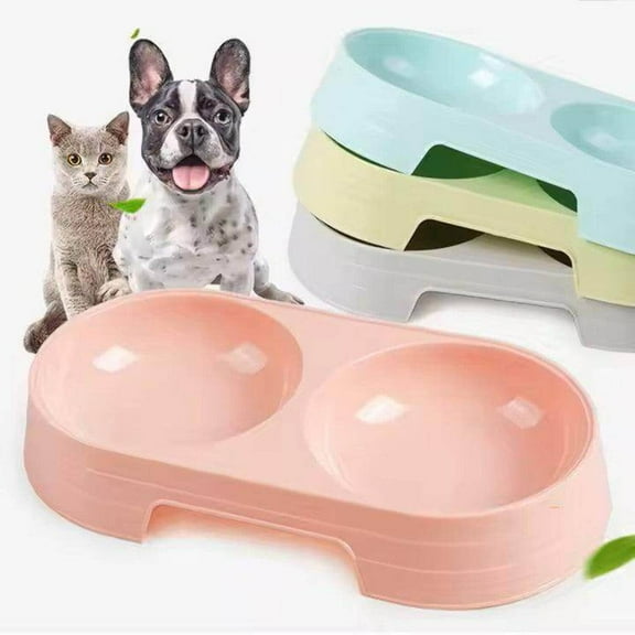 Double Cat Bowl and Small Dog Bowl Pet Food Water Feeder