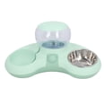 thumbnail image 1 of Double Cat Bowls Pet Food and Water Bowl Set Tilted Raised Cat Bowls with 1.4L Automatic Water Dispenser for Cats Small Dogs, 1 of 8