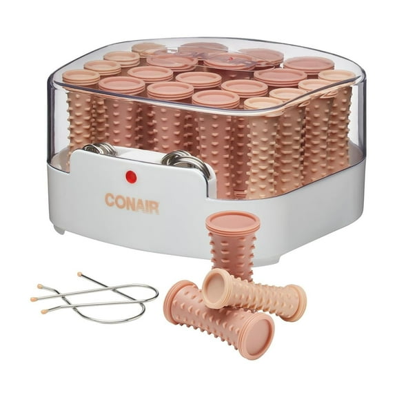 Double Ceramic Hot Rollers for Long, Medium, and All Hair - Curler Roller Clips Included 1/2 inch, 3/4 1 inch