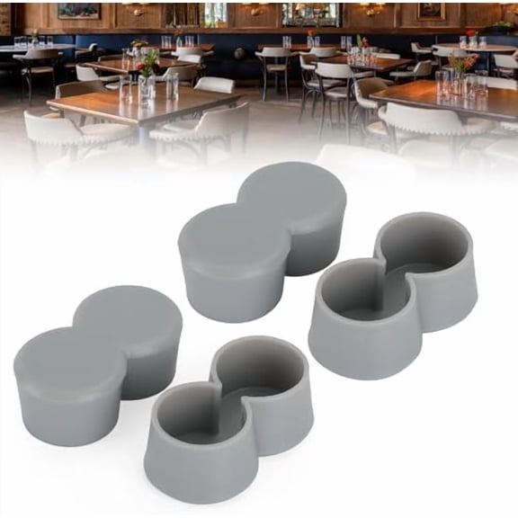Double Chair Table Leg Caps Replacement Fit for Retro 50s 60s Diner Kitchen Table Tip Cap Pipe Formica Chairs Leg Tips Siamese Slide Anti-Scratch 1 Inner Diameter Vintage$$Tools & Hardware Other