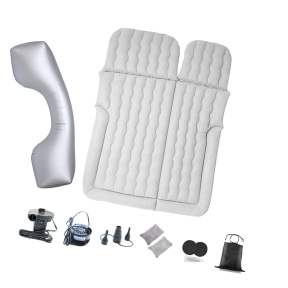 Double Chamber Inflatable Car Mattress 250kg Capacity 140cm Wide Sleeping Pad Quick Deflate Feature For Family Road Trip