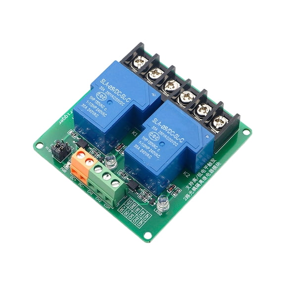 Double Channel 5V 12V 24V Relays Module High Current 30 Amperes Optoisolated Control for Industrial Automation Home Appliances
