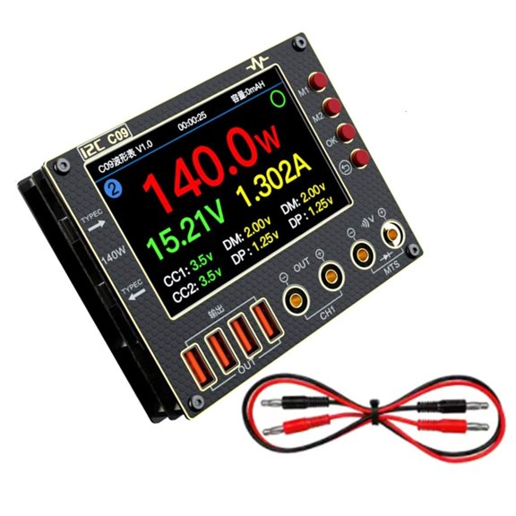 Double Channel Voltages Current Meter Fast 470% Capture Speed Circuit Testing Equipment