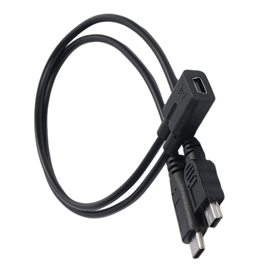 Double Charging Mini USB 5P Female To Type C Male Plus Mini USB 5P Male Cable For Simultaneous Phones Tablets And More