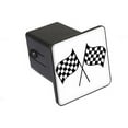 thumbnail image 1 of Double Checkered Flag, Racing 2" Tow Trailer Hitch Cover Plug Insert, 1 of 1