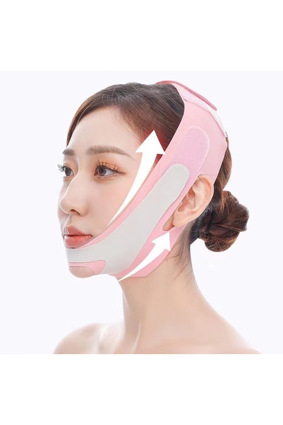 Double Chin Mask - Far Infrared Chin Strap for Face Lifting & Jaw Exerciser, Adjustable 26-34 Inch, Comfortable Nylon/Spandex Blend, Washable & Reusable for Women