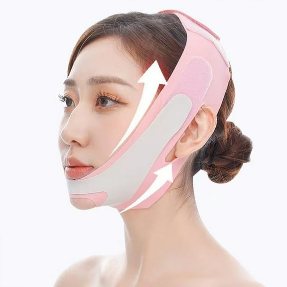 Double Chin Mask - Far Infrared Chin Strap for Face Lifting & Jaw Exerciser, Adjustable 26-34 Inch, Comfortable Nylon/Spandex Blend, Washable & Reusable for Women