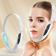 Double Chin Device, Electric V-Face Shaping Eliminator, 6 Modes and 8 Intensity Levels Face Massage, Lifting Firming Saggy Skin Tightening Machine for Women Skin Care
