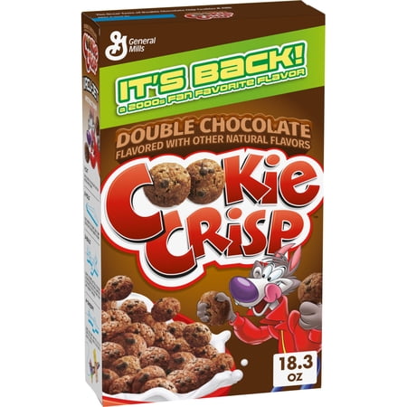 Cookie Crisp Breakfast Cereal, Double Chocolate Chip Cookies Taste, 18.3 oz