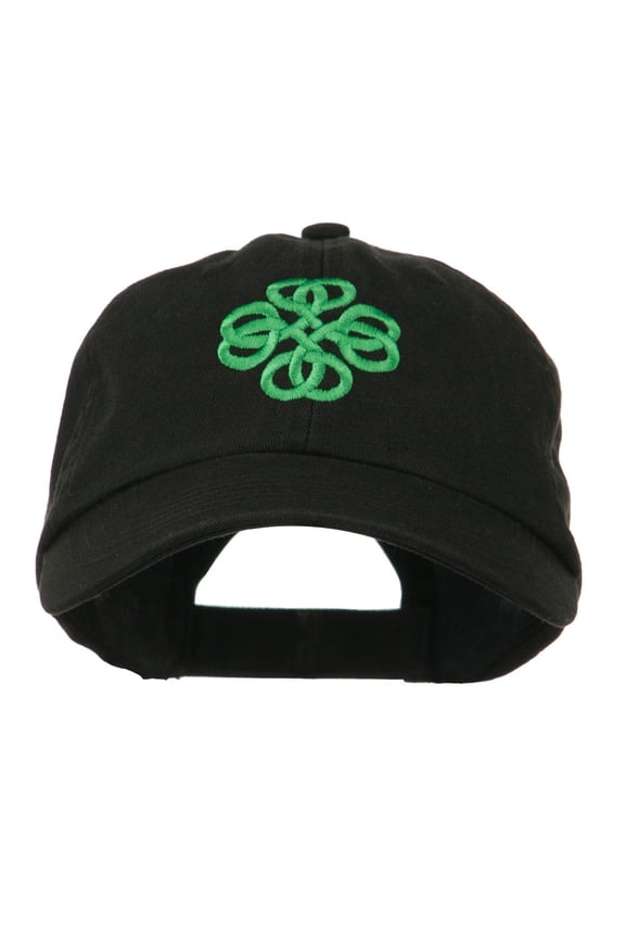 Double Circle Celtic Image Embroidered Cap - Black OSFM