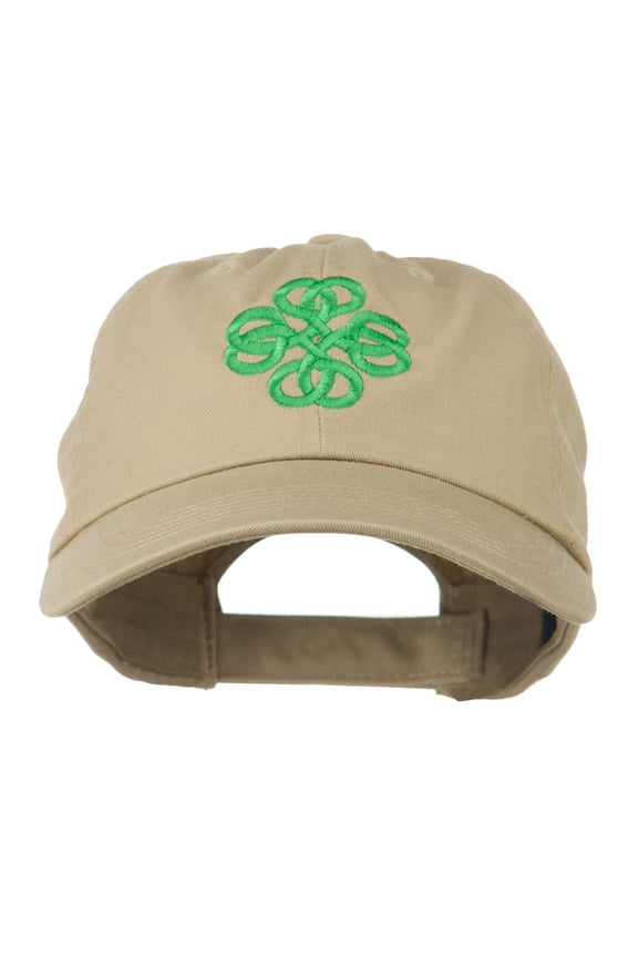 Double Circle Celtic Image Embroidered Cap - Khaki OSFM