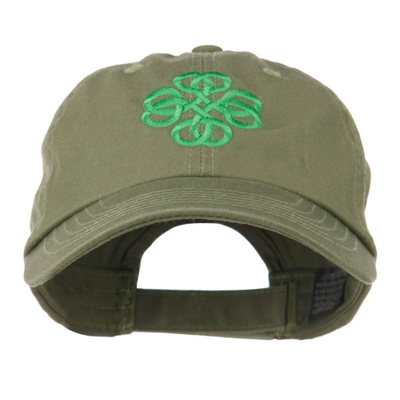 Double Circle Celtic Image Embroidered Cap - Olive OSFM