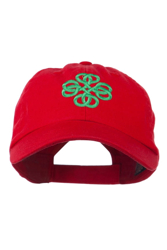 Double Circle Celtic Image Embroidered Cap - Red OSFM