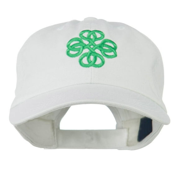 Double Circle Celtic Image Embroidered Cap - White OSFM