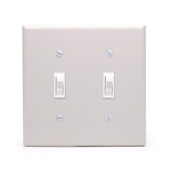 Double Circuit Toggle Switches Panel Effect Resistant Plastic Housing Simple Mounting Systems for Home & Workshop