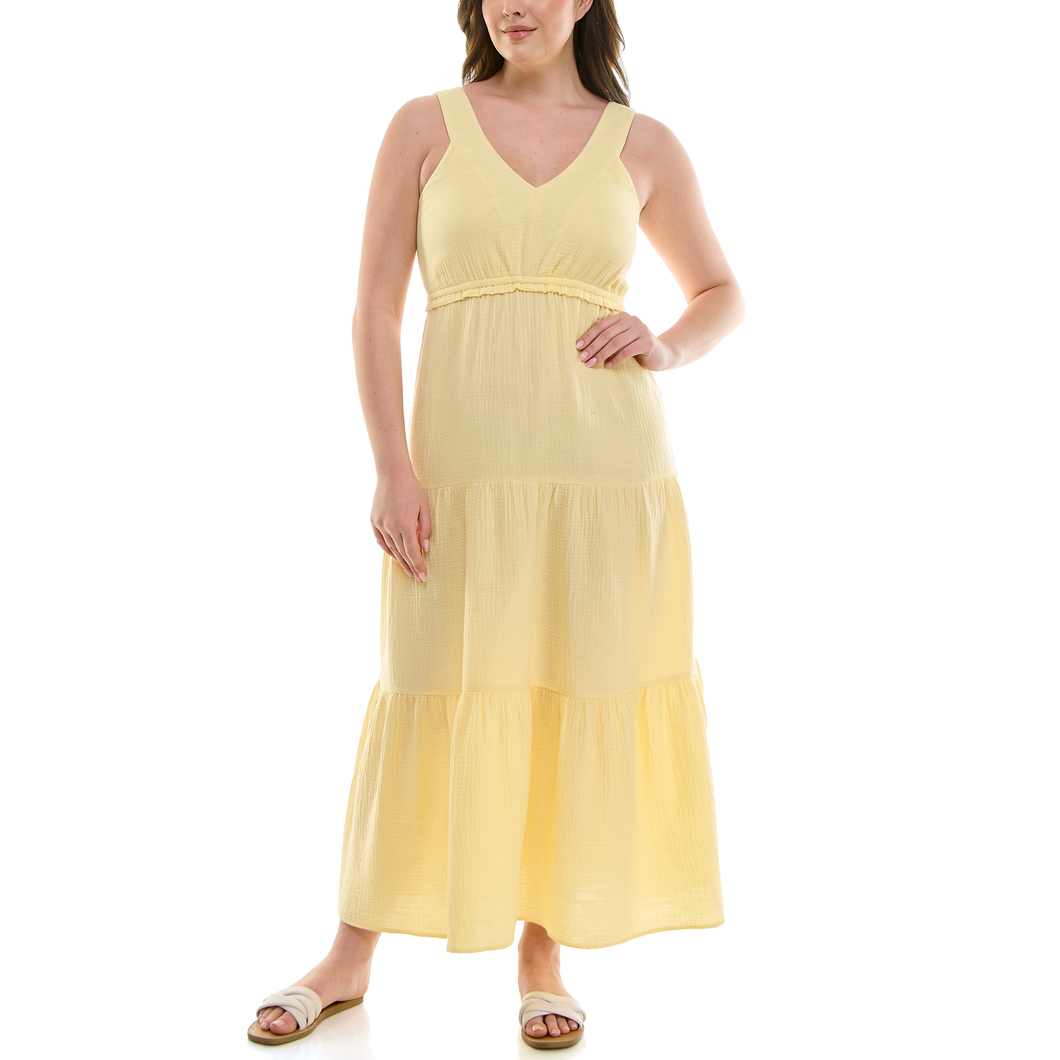 Women's Double Cloth Midi Dress, Sizes S-XL