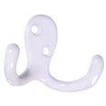 thumbnail image 1 of Double Clothes Hook- White 2Pk Hillman Hook and Eye 852084 008236915969, 1 of 2