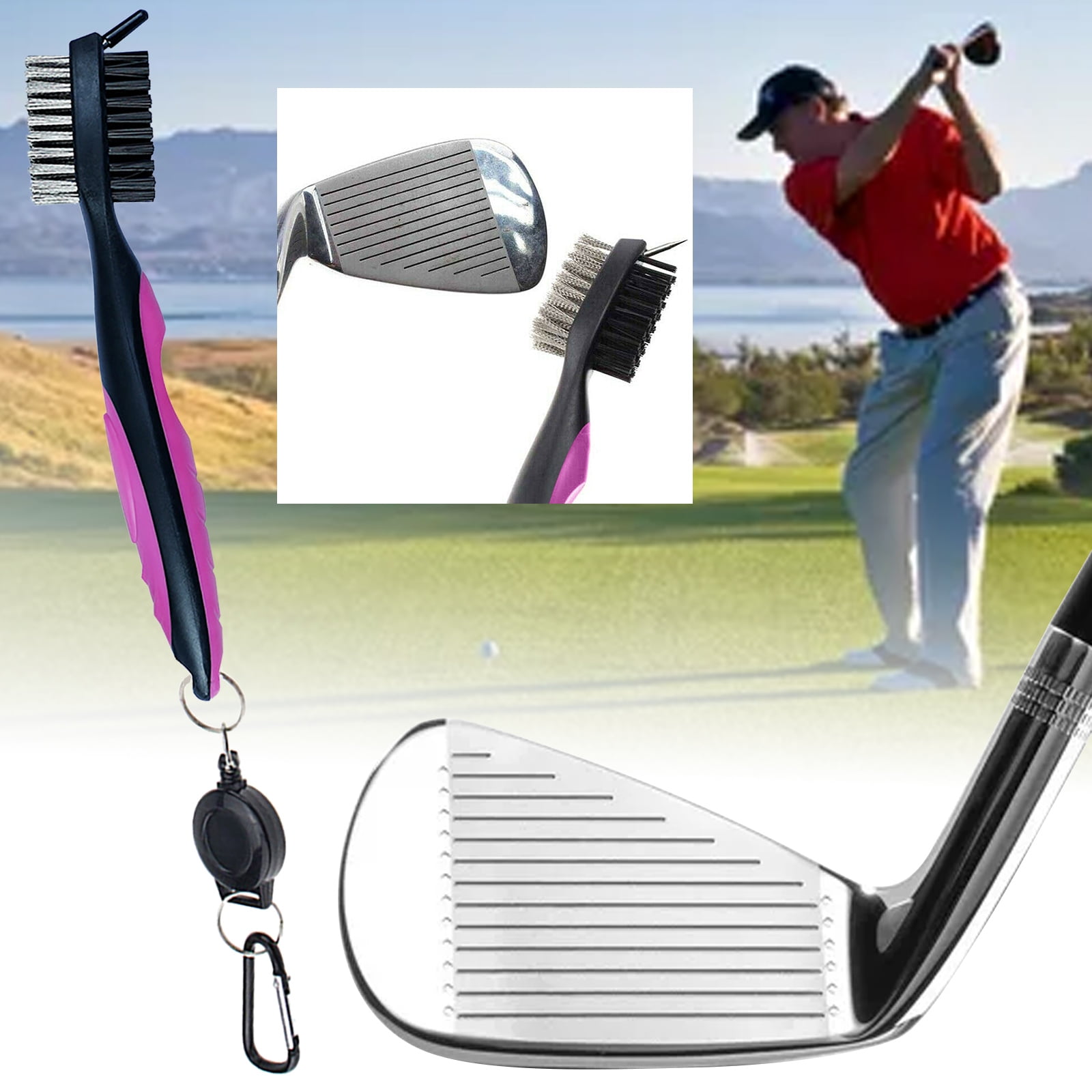 Double Club Brush Cleaning Brush Many Use Brush Accessories With Cover