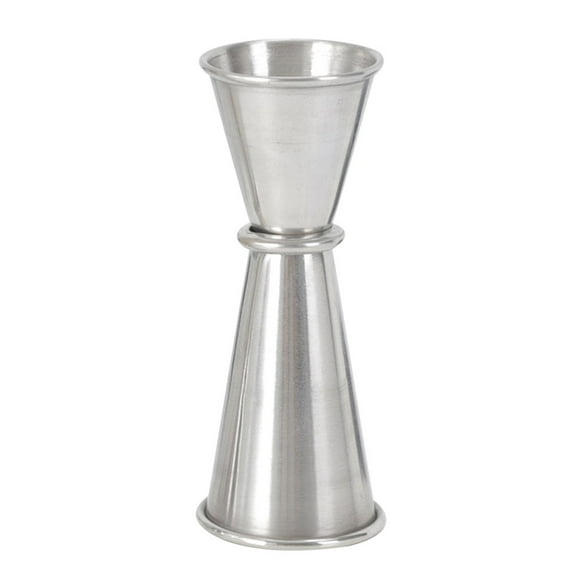 Double Cocktail Jigger Japanese Style Stainless Steel Bar Measuring Jigger 1 & 2 oz, 304 Stainless Steel Heavy-Duty Jigger, Bar Accessories for Home Bar Party Holiday Use(Silver,1.8x1.7x4.5")