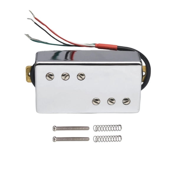 Double Coil Guitar Pickup Two Line 3+3 Brass Cover Guitar Humbucker ...