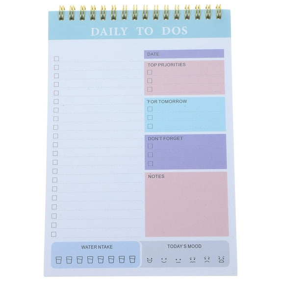 Double Coil Schedule Book Grocery List Chart Work Notebook Notebooks Daily Planner