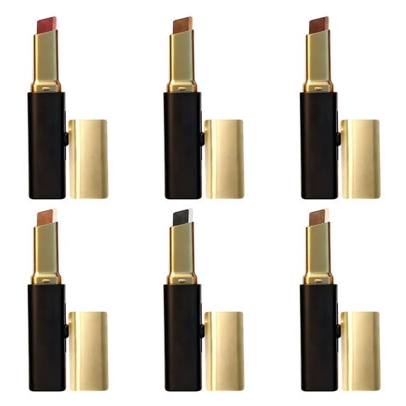Double Color Eyeshadow Stick 2-in-1 Gradient Shimmer Eye Shadow, Long Lasting Waterproof Eye Makeup Stick for Natural Smokey Look, Dual Ended Eye Shadow Pencil for Party Wedding Daily Use