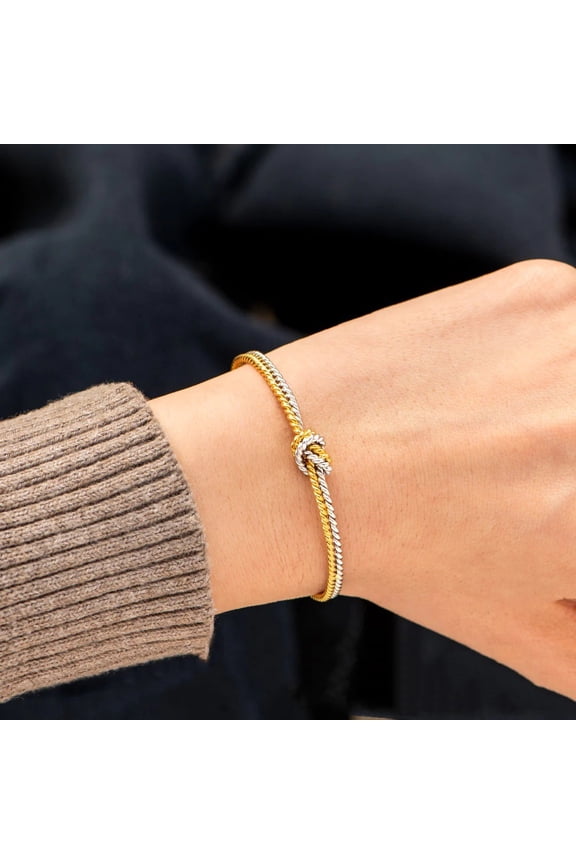 Double Color Gold Silver Hemp Rope Bracelet