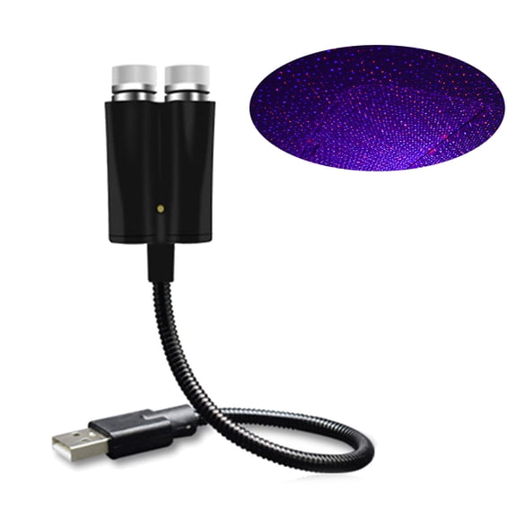 Double Color Starry Ceiling Night Light USB Powered Rotatable Car Interior Cabin Roof Projector With PVC Materials Design