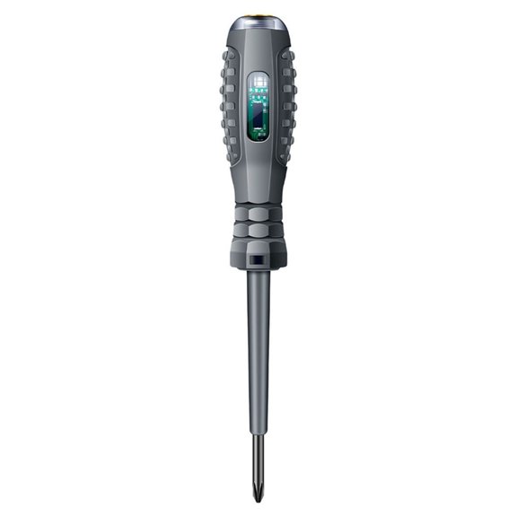 Double Colored Light Voltage Tester Pen With Slotted Cross Screwdriver, Non-Contact AC Detector For Live Neutral Wire, 6.61 Inch(B)