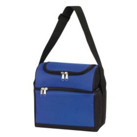 Double Compartment Cooler, Blue - Case of 30
